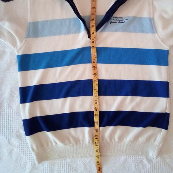Green Coast Yachting Cotton Pullover Italy Size L - Picture 15 of 16